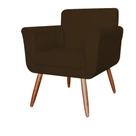 Kit Com 2 Poltronas Cadeiras Isabella Estofadas Suede Marrom - INCASA DECOR