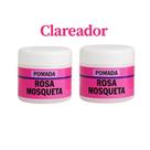 Kit com 2 Pomadas Clareadoras Rosa Mosqueta com Dolomita 30g Clareamento de Manchas, Virilhas e Ax