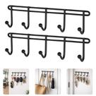 Kit Com 2 Porta Chaves De Pendurar Parede Preto Fosco 5 Ganchos Organizador