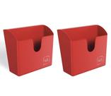 Kit Com 2 Porta Guardanapo Slim Quadrado Plástico Para Mesa Cozinha Bar
