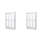 Kit com 2 Portas de Aço de Correr 215x200cm 3 Folhas Vidro Liso Qualitysol Ramassol