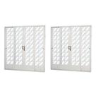 Kit com 2 Portas de Aço de Correr 215x200cm Minas Sul Mgm
