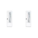 Kit com 2 Portas de Aço Postigo 215x85cm com Grade Quadrada Minas Sul Mgm
