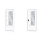 Kit com 2 Portas de Aço Postigo 215x85cm com Grade Quadrada Minas Sul Mgm