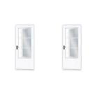 Kit com 2 Portas de Aço Postigo 215x85cm com Grade Quadrada Minas Sul Mgm