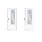 Kit com 2 Portas de Aço Postigo 215x85cm com Grade Quadrada Minas Sul Mgm