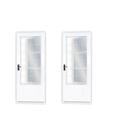 Kit com 2 Portas de Aço Postigo 215x85cm com Grade Quadrada Minas Sul Mgm