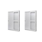 Kit com 2 Portas de Aço Veneziana de Correr Lateral 215x142cm 3 Folha Vidro Liso Qualitysol