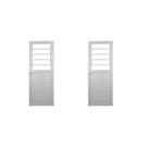 Kit com 2 Portas de Alumínio Basculante 210x80cm com Vidro Liso Soft Plus Mgm