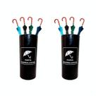 KIT com 2 Portas Guarda chuva 22 Litros com Adesivo Identificador para manter Chãos Secos e Limpos