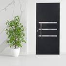 Kit com 2 Portas Lambril de Alumínio 210 X 80cm com Puxador e Friso Linha Veneza Lado Direito