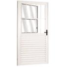 Kit com 2 Portas Social Palheta de Alumínio 210 X 80cm Linha 25 Lado Direito Esquadrias Bergamo