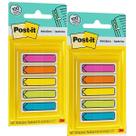 Kit com 2 POST-IT FLAGS Setas 5 Cores Neon 11,9MM X 43MM 100 Folhas