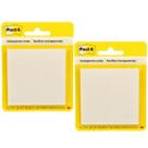 Kit com 2 POST-IT Transparente 73MM X 73MM 36 Folhas Cada 3M