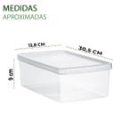 Kit com 2 Pote organizador plástico para armazenar frutas/verduras/legumes