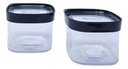 Kit Com 2 Potes De Mantimentos Hermético 450ml Helsim Kit Com 2 Potes De Mantimentos Hermético 450ml Helsim