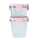 Kit com 2 Potes em Tritan Rosa Bebê - Marcus & Marcus