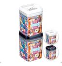 Kit Com 2 Potes Hermético De Acrílico Mantimentos Tampa Trava 1700 Ml