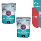 kit com 2 Pouchs Sal marinho de Mossoró Smart 1kg FINO