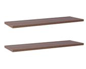 Kit Com 2 Prateleiras 40 X 15cm Suporte Invisivel Cor Nogal Malaga (madeira Escura) Kit Com 2 Prateleiras 40 X 15cm Suporte Invisivel Cor Nogal Malaga (madeira Escura)