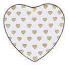 Kit com 2 pratos em vidro formato e estampa coração sweet heart