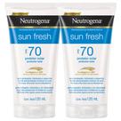 Kit com 2 Protetores Solar Neutrogena Sun Fresh Corpo FPS 70 120ml