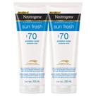Kit com 2 Protetores Solar Neutrogena Sun Fresh Corpo FPS 70 200ml.
