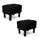 Kit com 2 puff baú luis xv capitonê suede srj moveis Kit com 2 puff baú luis xv capitonê suede srj moveis
