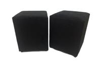Kit com 2 Puffs quadrados 35x35x45cm em Suede Várias Cores