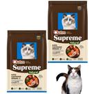 Kit Com 2 Ração Quatree Supreme Gatos Castrados Sênior Salmão e Frango Pacote de 1kg