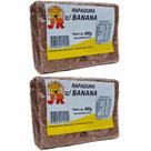 Kit com 2 Rapadura com Banana 400g Doces JR de Minas Gerais Total 800g