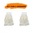 kit com 2 Refil Mop Úmido Algodão Ponta Dobrada Bralimpia Limpeza 320