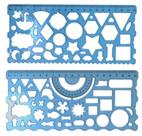Kit Com 2 Reguas Geometricas 20cm Coloridas Wpr02012 Wincy - LC