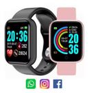 Kit com 2 Relógio Inteligente SmartWatch iOS Android Bluetooth Troca Pulseira Mult-Funções