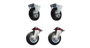 Kit com 2 rodízios 5pol fixo + 2 rodízios 5pol giratório sem trava - jst Kit com 2 rodízios 5pol fixo + 2 rodízios 5pol giratório sem trava - jst