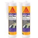 Kit com 2 Selante Sikaflex 101 Sela PLUS 400G Cinza Sika