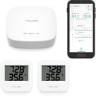 Kit com 2 Sensores Inteligentes de Temperatura e Umidade YoLink com Hub Kit com 2 Sensores Inteligentes de Temperatura e Umidade YoLink com Hub