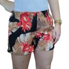 Kit Com 2 Short Feminino Tactel Com Elastano Plus Size
