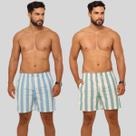 Kit Com 2 Short Linho Bermuda Masculina Sofisticada Premium