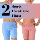 Kit com 2 Shorts infantis- JinkingStore para meninas lisa básica Kit com 2 Shorts infantis- JinkingStore para meninas lisa básica