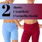 Kit com 2 Shorts infantis- JinkingStore para meninas lisa básica