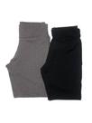 Kit Com 2 Shorts Legging Feminino - Preto e Cinza