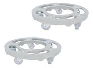 Kit Com 2 Suportes Para Vaso 30cm Linha Pesada Com Rodinhas