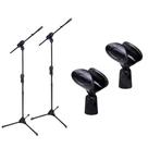Kit com 2 Suportes Pedestal para Microfone IBOX SMMax + 2 Cachimbos