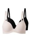 Kit com 2 Sutiãs com Aro e Bojo Push Up Liz 51805 Taça C Colorido Kit com 2 Sutiãs com Aro e Bojo Push Up Liz 51805 Taça C Colorido