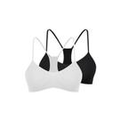 Kit com 2 Sutiãs Sem Costura Trifil C01155/1155 Nadador - Preto/Branco