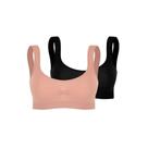 Kit com 2 Sutiãs Top Trifil C00901/0901 Sem Costura - Preto/Macadâmia