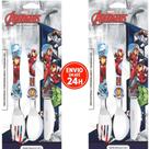 Kit Com 2 Talher Infantil Homem De Ferro Inox Simonaggio Disney Garfo e Faca