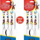Kit Com 2 Talher Infantil Mickey Inox Simonaggio Disney Garfo e Faca