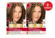 Kit com 2 Tinturas Imedia Exellence 6.0 Louro Escuro